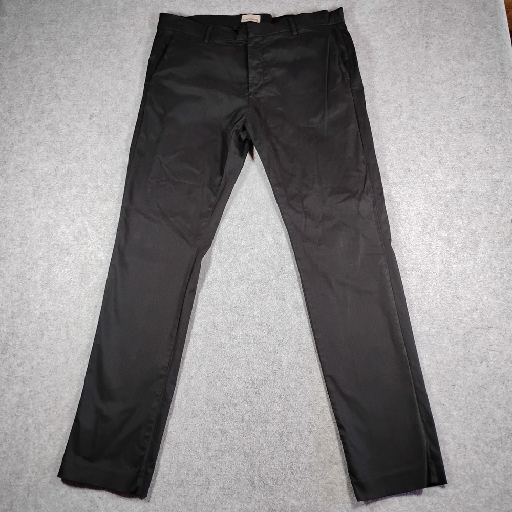 Lafaurie Riga Mens Black Slim Fit Cotton Stretch Chino Pants Size 46 EU 36x33